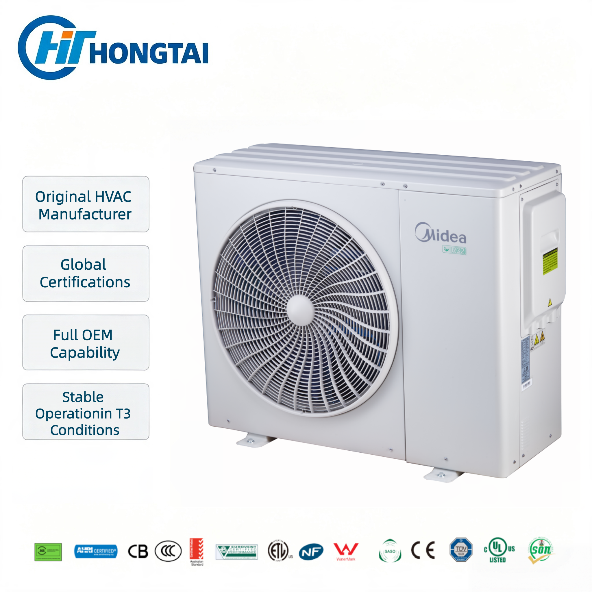 Hongtai V8 Mini (R32) Compact VRF System Ultra-Compact Design R32 Low GWP Integrated Safety CE Certified