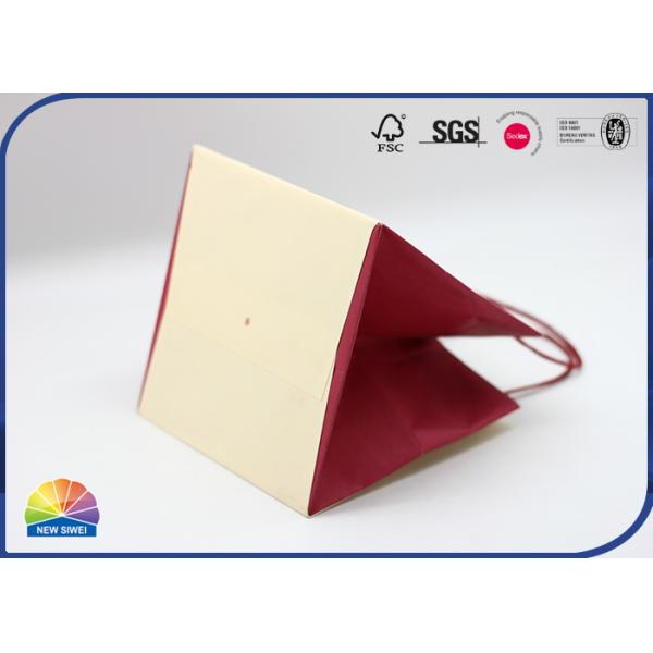 Bolso de compras blanco impreso de encargo de Kraft del bolso de papel del regalo para día de San Valentín