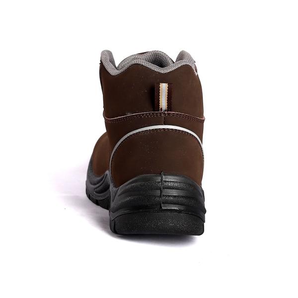 OEM S3 en cuir en microfibre Boucles d'yeux métalliques Bottes de sécurité Bottes d'acier de type orteil avec fermeture à lacets Chaussures de travail
