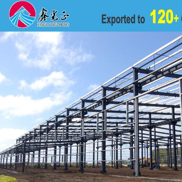 Prefab Steel Warehouse Building with Painted Purlin Structure