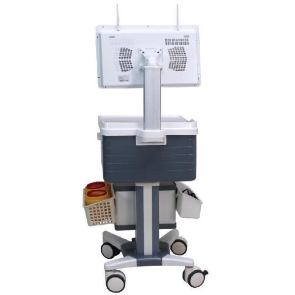 Chariot de poste de travail médical sans fil en ABS pour le traitement d'urgence en milieu hospitalier pour les soins infirmiers