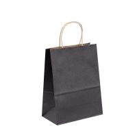 Sac de papier fait sur commande de Logo Packaging Gift Black Triangle avec la poignée