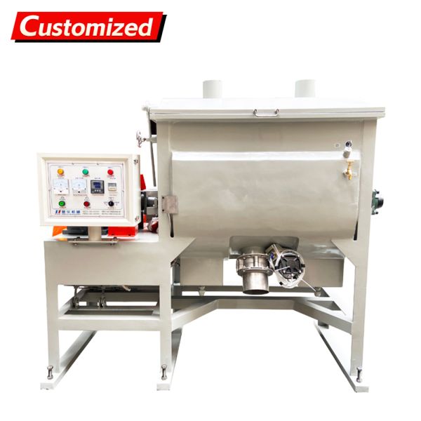 Custom Stainless Steel 350L Capacity Semi-Automatic Horizontal Ribbon Powder Mixer for PVC