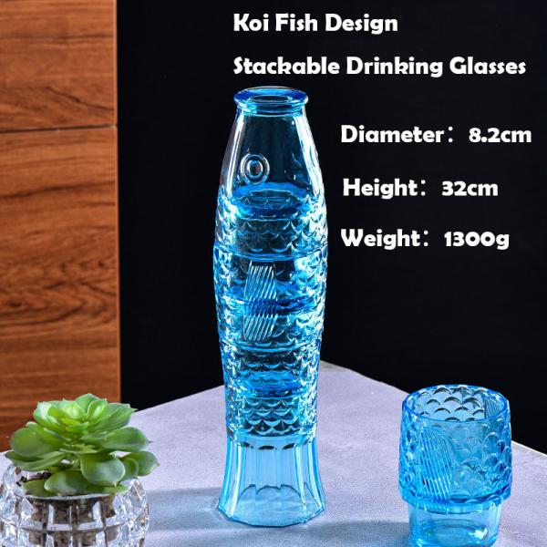 Gelas de bebida em forma de peixe para decoração doméstica