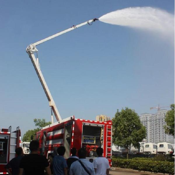 Howo 10cbm Aerial Ladder Fire Truck 6*4 10000Liters Emergency Rescue Water Tank