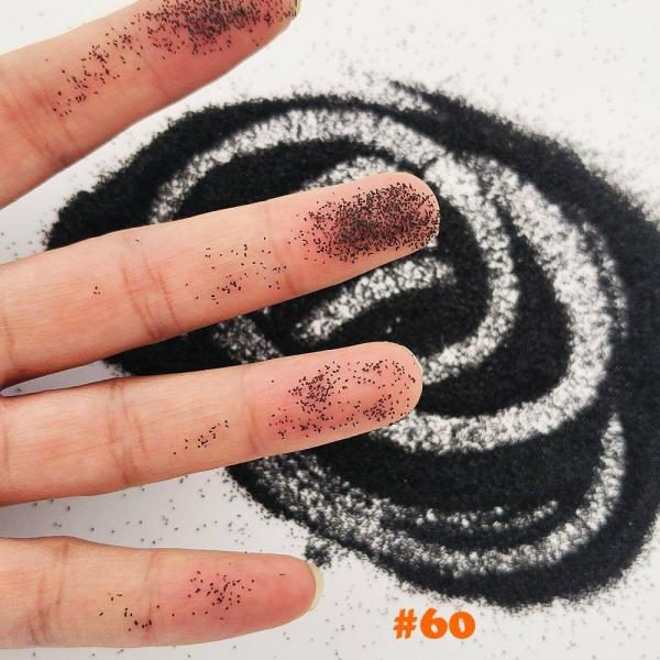 Surface Deburring Abrasive Black Aluminium Oxide Sandblasting Media 60 Mesh