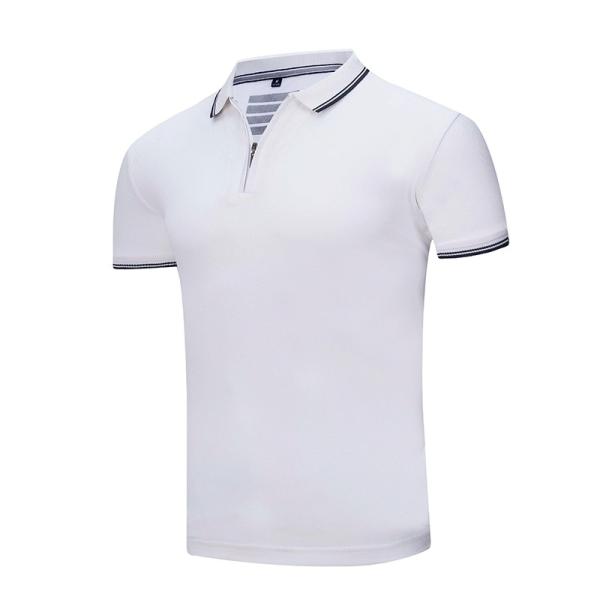 Popular 100 Polyester Custom Work Polo Shirts Easy Cleaning With Knitted Collar