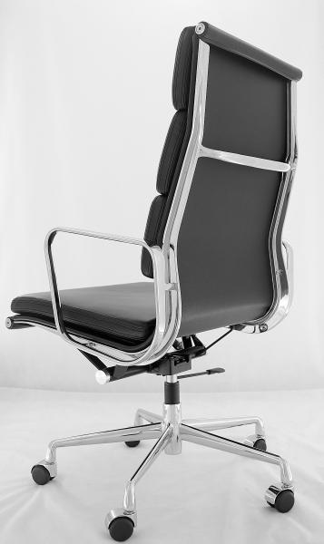 Luxury Aluminium High Back Padded Office Chair Pu Leather Upholstery Material