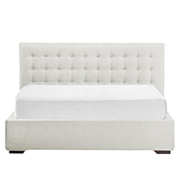 Stain Resistant Ottoman Bed Double Size Multipurpose With White Headboard