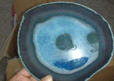 Polished Finished Large Agate Slices , Natural Agate Slices For Trays