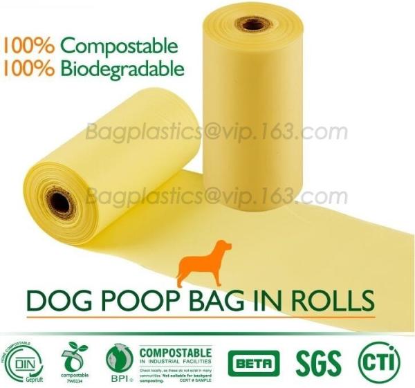Cornstarch 100% Biodegradable Compostable Shopping Bag On Roll, Compostable 100% Biodegradable Shopping Bags With EN1343