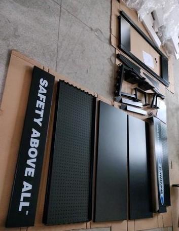 Customized Color Retail Wall Shelving With Peg Hook Black Single Sided