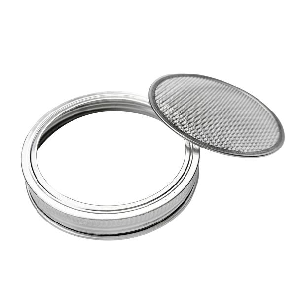 Stainless Steel Silver 86 Mm Wide Mouth kitchen seed Sprouting Jar Lids
