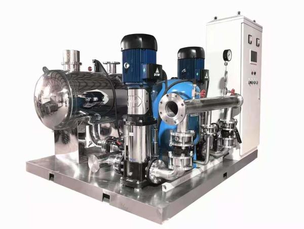 Frequency booster water pump Water Supply  equipment 1standby 1start .SS304 material pump with piplien and pressure tank