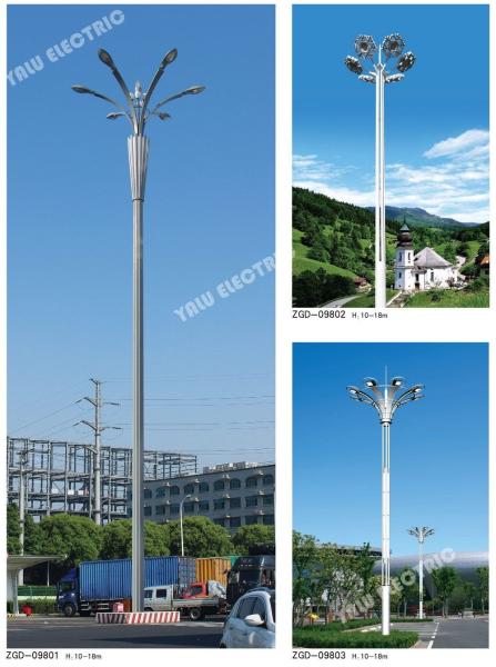 20meter galvanized steel Outdoor soccer and cricket field landscape high mast pole light with high power LED light