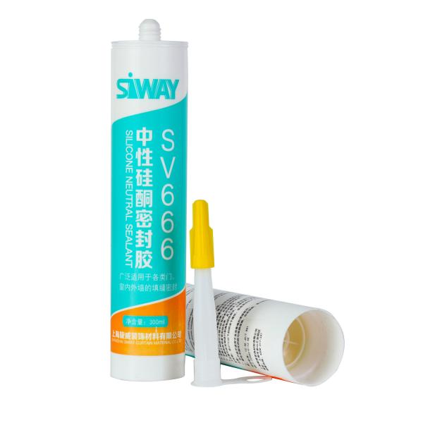 300ml Cartridge Aluminum Silicone Sealant / Neutral Cure Silicone Adhesive SV-666