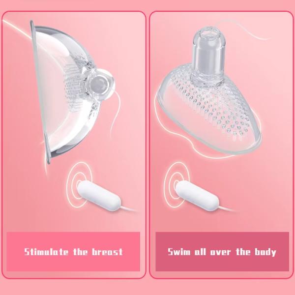 Ventouse téton femme USB étanche vibrateur de massage mammaire télécommande
