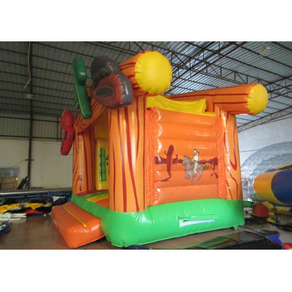 Wild West Big Bounce House Customized , Digital Painting Huge Bounce House