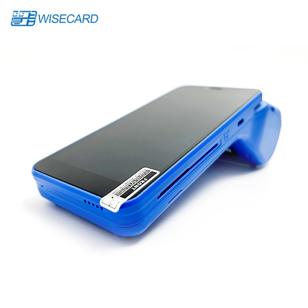 Terminal POS portátil T80 con doble cámara Android con huella digital