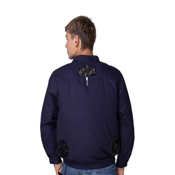 Blue Long Sleeve Semiconductor Device Cooling Vest for Outdoor High Temperature Work