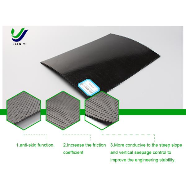 Uv Resistance Geomembrane 1.0mm 2.5mm Textured Anti Slip Easy Construction Laying Suitable Slop Application Width 6m 8m