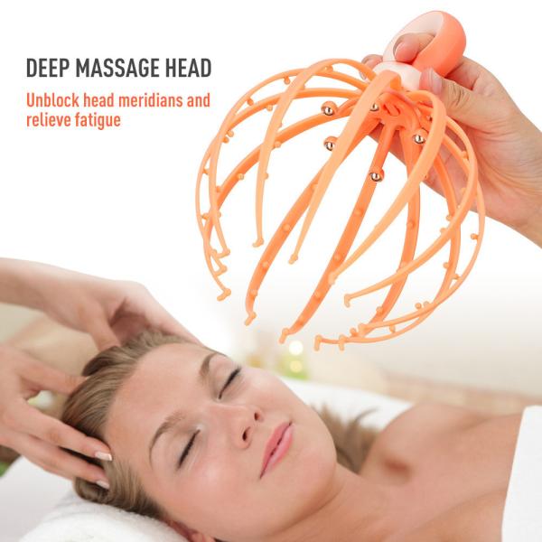Relax Relief Head Scalp Massager Handheld Octopus Claw Scalp Massager Custom Color