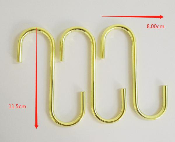 Ganchos de metal em forma de S elegantes e duráveis para decoração doméstica na sala de estar, quarto, cozinha