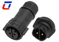 Conector IP67 de cabo à prova d'água de 2 pinos com bloqueio por empurrão
