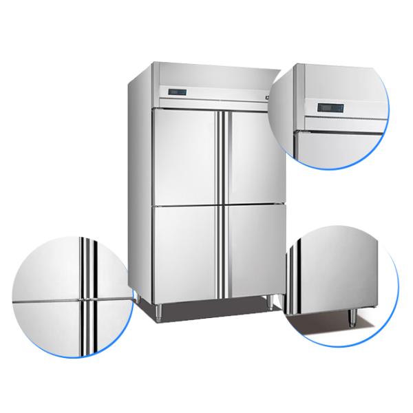 Дверь 4 коммерчески стоит вверх холодильник, холодильник кухни -12°К~-18°К промышленный