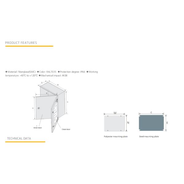 SMC Polyester FRP Box 220/380V Power Distribution Box IP66 Водостойкая электрическая коробка