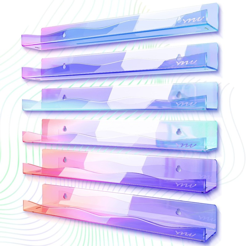 Custom Colorful Acrylic Nail Polish Wall Hanger Modern Rectangular Display Rack for Action Figure Book Picture Storage Rack