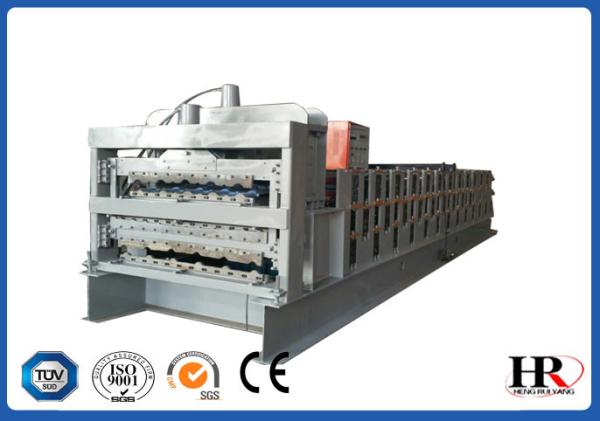 Automatic three layers roof sheet color corrugated roof tile roll forming machine
