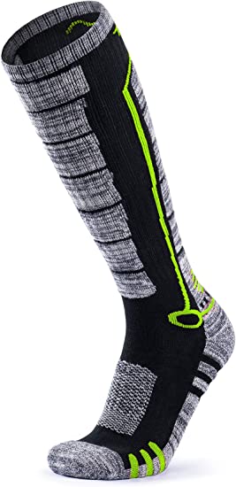 Gender-Neutral Winter Ski Socks Warm Thermal Calf Compression Snowboard Socks for Cold