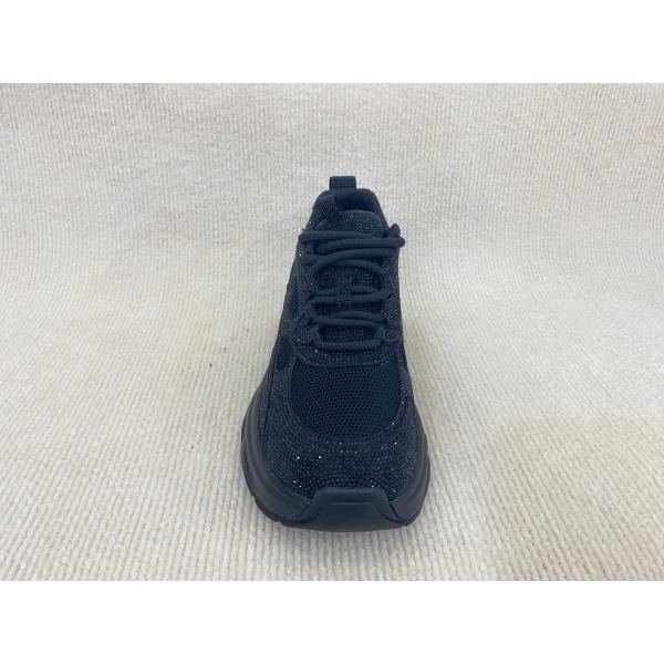 Comfort Black Rhinestone Sneakers Breathable Upper Blinged Out Sneakers