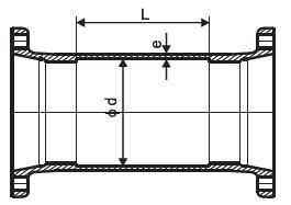DN40 to dn2600 Ductile Iron Fittings  Socket collar with T type or K type