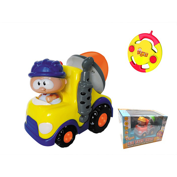 Toddler Plastic RC Cartoon Block Cars Infant Baby Toys 18 Months Radio Control