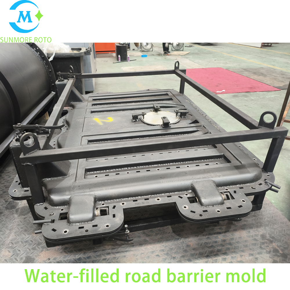SUNMORE ROTO OEM Custom Cast Steel Water Filled Road Barrier Rotomolding Mould,