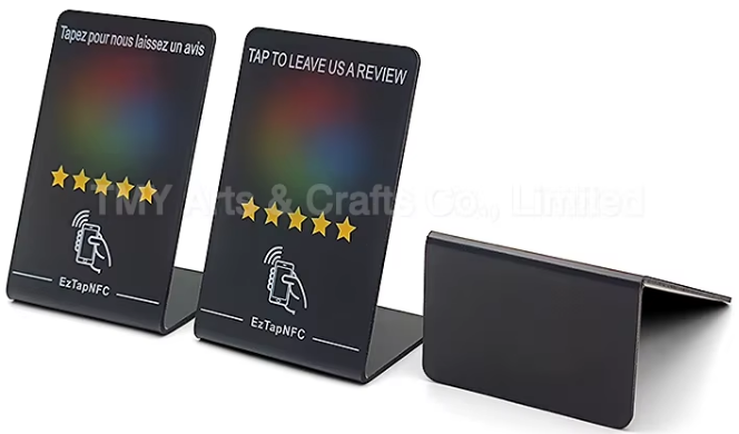 Custom Plastic Google Review NFC Stand Printing Acrylic Restaurant Table Display Stand For Resterant & Hotel