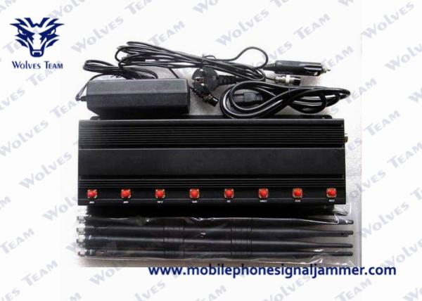 Multifunctional 3G 4G Cell Phone Jammer , Wifi Signal Jammer High Gain Antennas
