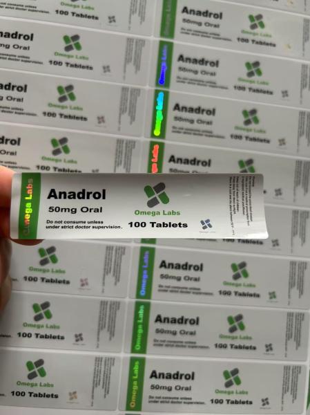 SARMs RAD-140 Tablets Oral 50mg Plastic Bottles Labels , UV Printing Custom Vial Labels