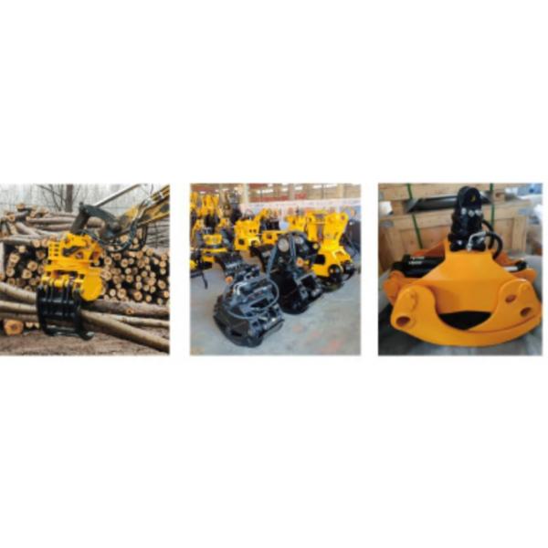 360 Degree Two Cylinder 5-50 Ton Excavator Wood Grapple Attachment