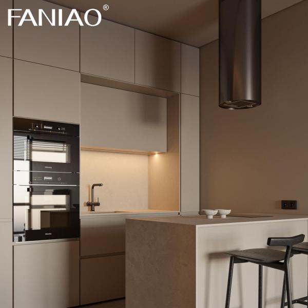 Mini cocina de cocina de melamina potable para hotel