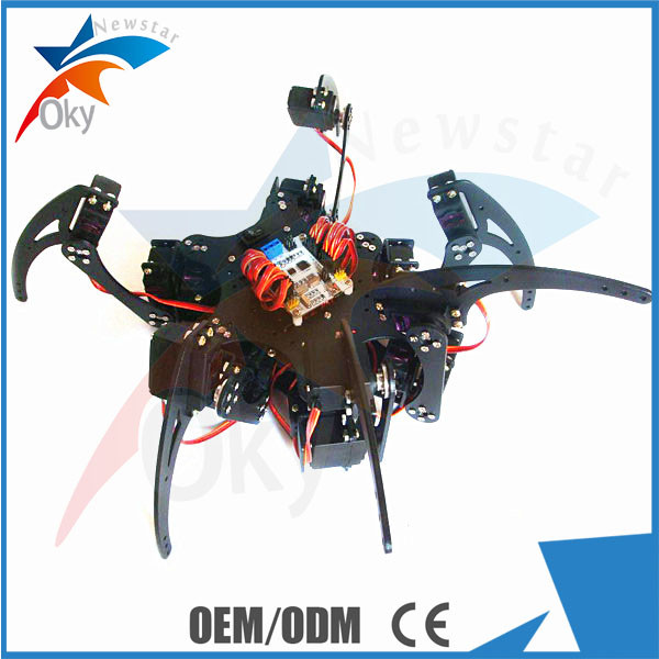 20DOF Hexapod Robot Claw Machine Kit , Diy Robot Kit , Full Steering Bracket Accessories Black