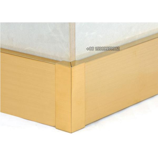 Champagne Stainless Steel Decorative Profiles Cove Base Molding PVD Coating