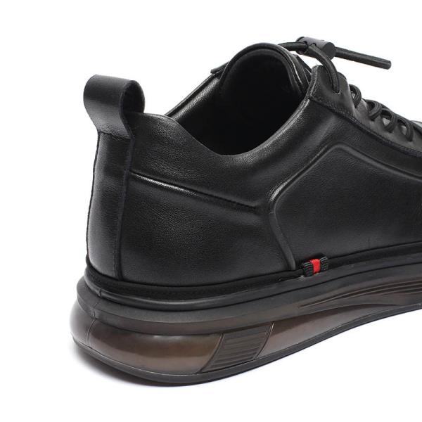 Breathable Euro 39 Size Mens Leather Sneakers Anti Skid Lace Up