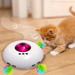 Active Play Cat Interactive Toys With Automatic Feather ABS Plastic Construction