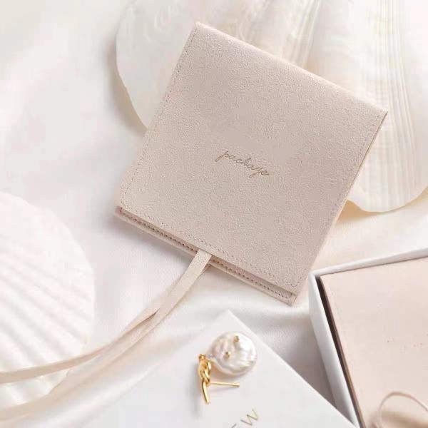 Morandi Color Microfiber Jewelry Packaging Pouch For Gift