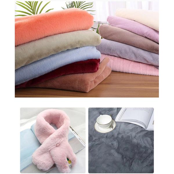 Tela artificial de la piel del conejo de la felpa de la piel de imitación falsa del super suave para los juguetes