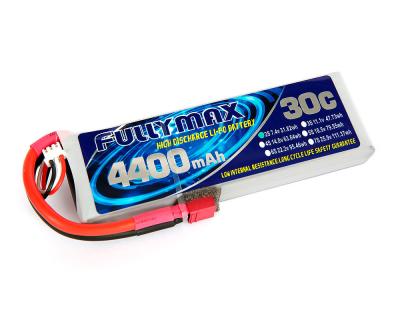 A bateria de FULLYMAX Li-po embala 30C 4400mAh 2S 7.4V com a tomada de T para o caminhão Heli Airplane do barco do carro de RC
