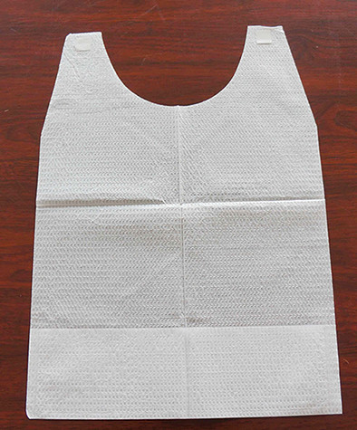 Disposable water proof dental apron for hospital or dentsit clinic ,white apron with Paper+PE